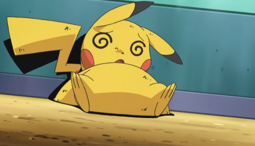 High Quality Dizzy Pikachu Blank Meme Template
