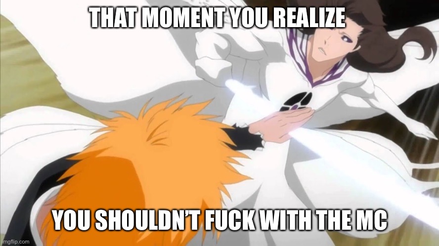 Don’t mess with MC | THAT MOMENT YOU REALIZE; YOU SHOULDN’T FUCK WITH THE MC | image tagged in memes,fun | made w/ Imgflip meme maker