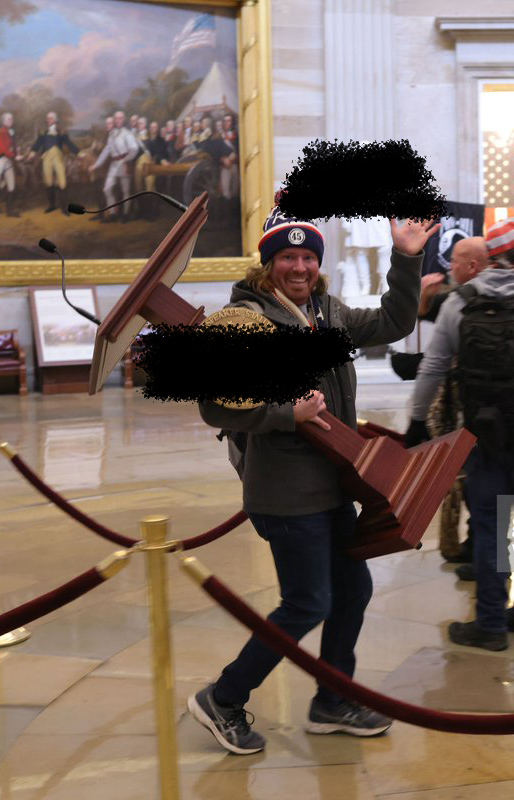 High Quality Guy Carrying Podium at Capitol Hill Blank Meme Template