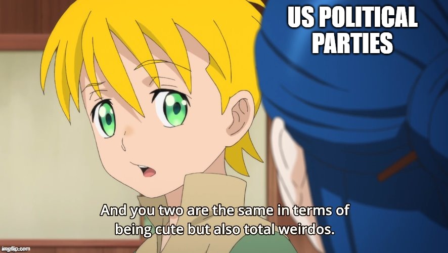 US POLITICAL PARTIES | image tagged in they're the same picture | made w/ Imgflip meme maker