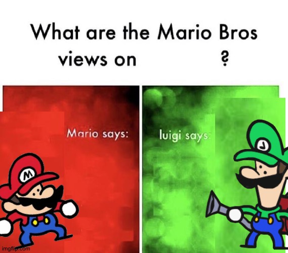 TerminalMontage Mario Bros Views Blank Meme Template