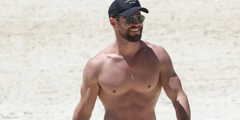 This guy is so hot- | image tagged in chris hemsworth | made w/ Imgflip meme maker