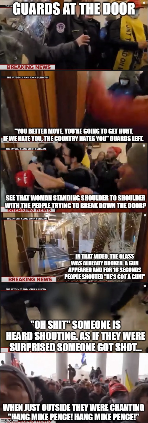 GUARDS AT THE DOOR "YOU BETTER MOVE, YOU'RE GOING TO GET HURT. IF WE HATE YOU, THE COUNTRY HATES YOU" GUARDS LEFT. SEE THAT WOMAN STANDING S | made w/ Imgflip meme maker