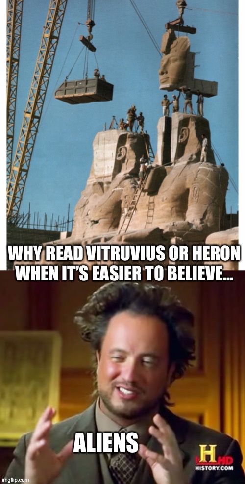 Always made me laugh when ppl doubted human capabilities | image tagged in ancient aliens guy | made w/ Imgflip meme maker