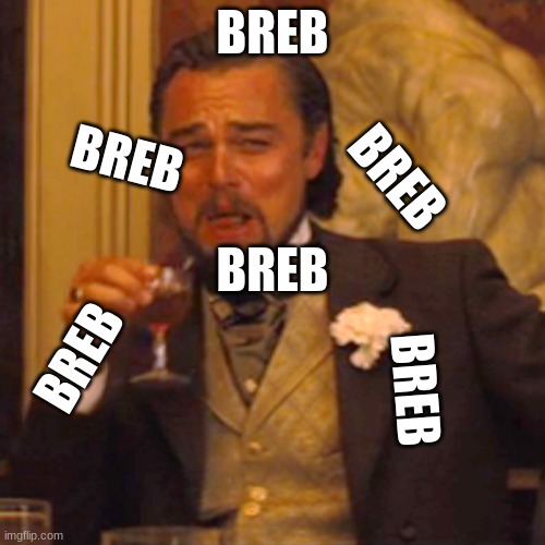 idek | BREB; BREB; BREB; BREB; BREB; BREB | image tagged in memes,laughing leo | made w/ Imgflip meme maker