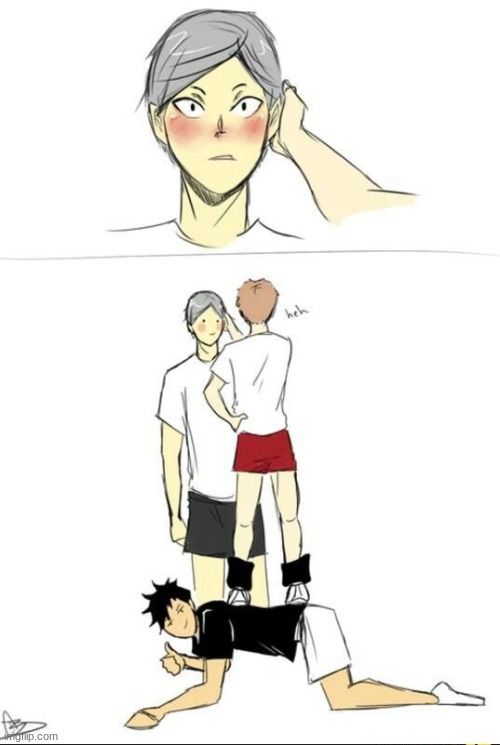 I love how Kuroo's there so Yaku-san can be tall- | made w/ Imgflip meme maker