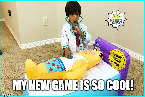 kid playing | MY NEW GAME IS SO COOL! | image tagged in children,kids playing | made w/ Imgflip meme maker
