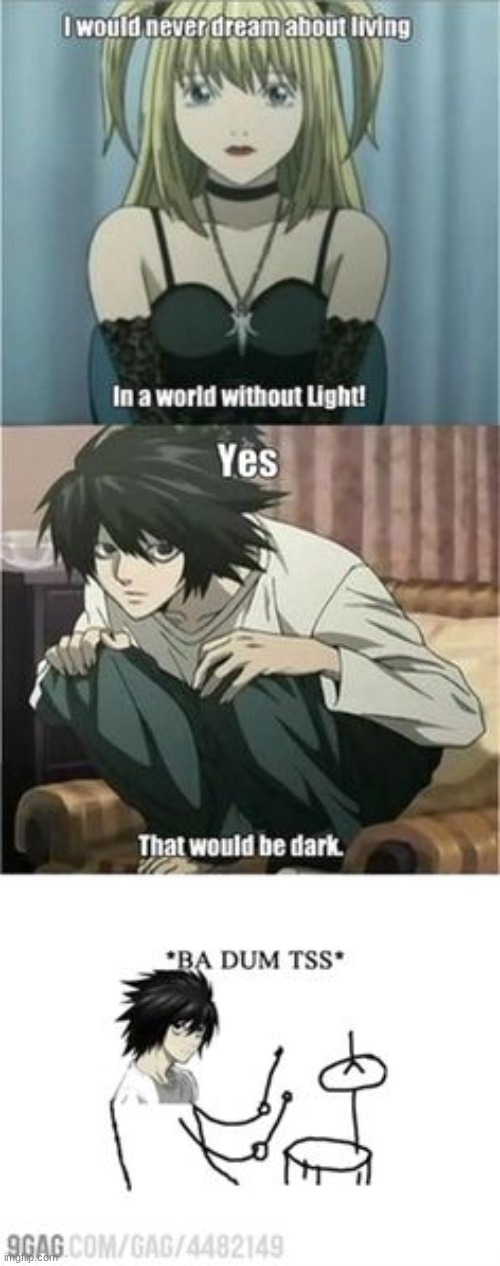 my dude made a pun and its frikin halarious | image tagged in death note | made w/ Imgflip meme maker