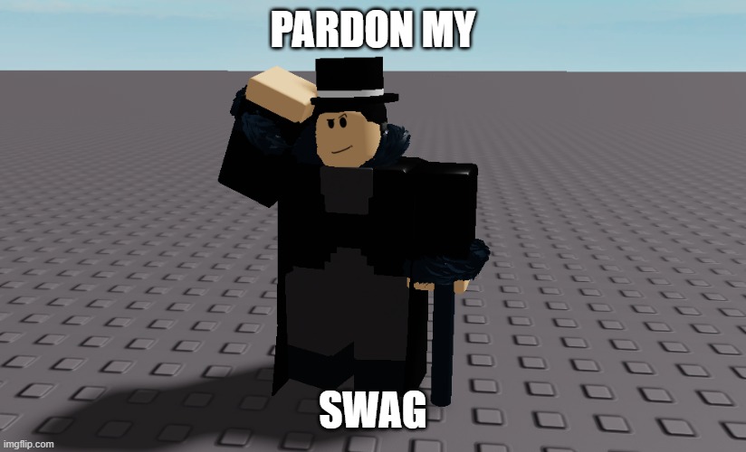 pardon my swag | PARDON MY; SWAG | image tagged in roblox | made w/ Imgflip meme maker