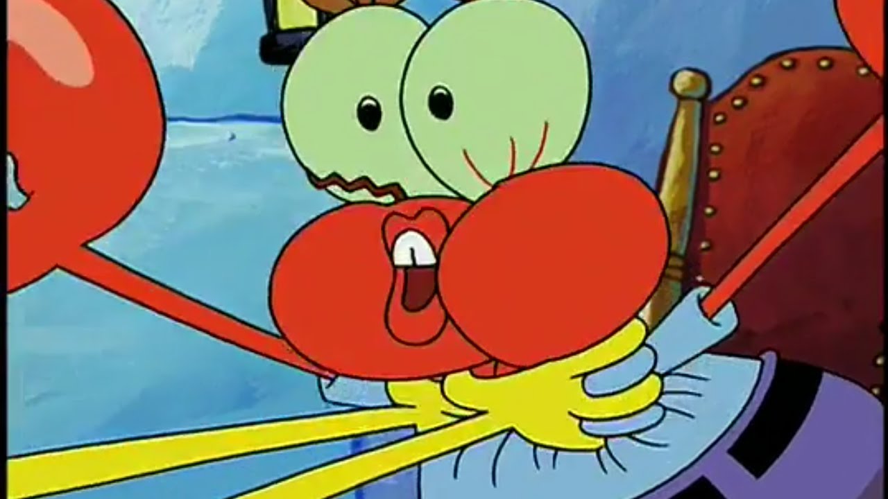 High Quality SpongeBob choking Mr. Krabs Blank Meme Template