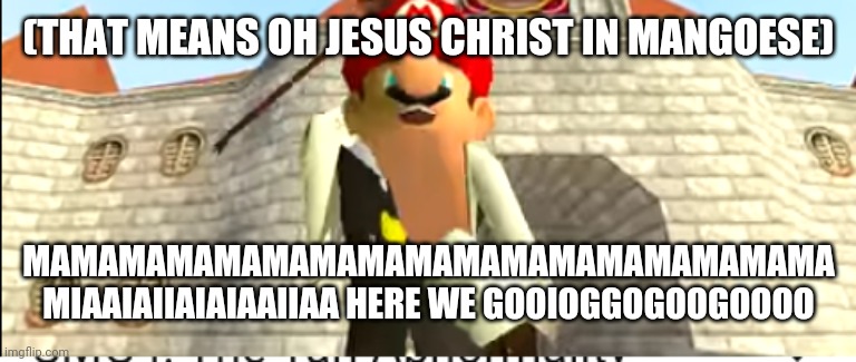 SMG4 Mango | (THAT MEANS OH JESUS CHRIST IN MANGOESE) MAMAMAMAMAMAMAMAMAMAMAMAMAMAMAMAMA MIAAIAIIAIAIAAIIAA HERE WE GOOIOGGOGOOGOOOO | image tagged in smg4 mango | made w/ Imgflip meme maker