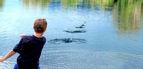 Skipping rocks Blank Meme Template