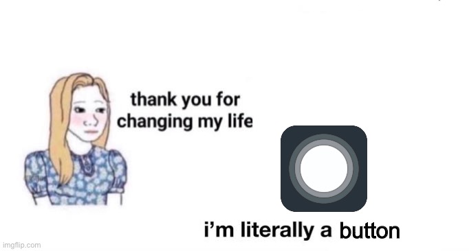 thank you for changing my life | button | image tagged in thank you for changing my life | made w/ Imgflip meme maker