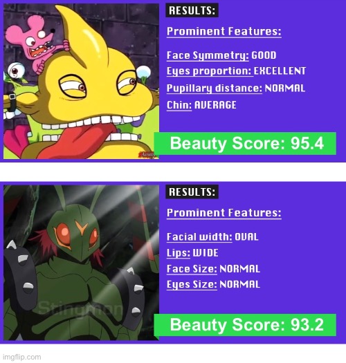 Apparently Rap Rat, a golden piece of shit, and some slugs are hotter than an insect man. | made w/ Imgflip meme maker