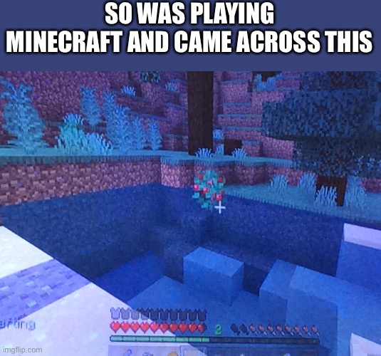 SO WAS PLAYING MINECRAFT AND CAME ACROSS THIS | made w/ Imgflip meme maker