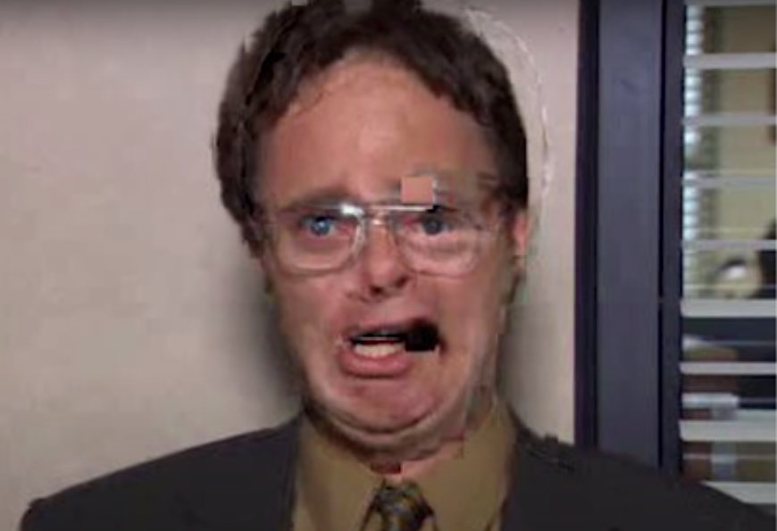 High Quality wtf happened to dwight Blank Meme Template