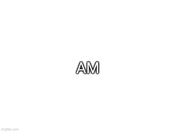 Blank White Template | AM | image tagged in blank white template | made w/ Imgflip meme maker