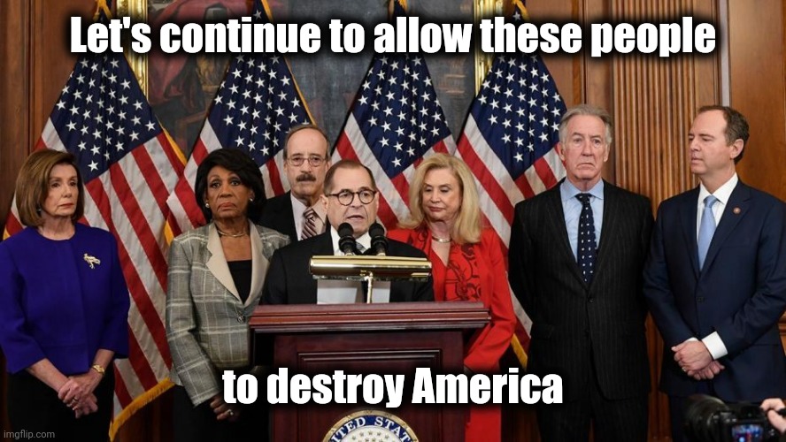 House Democrats | Let's continue to allow these people to destroy America | image tagged in house democrats | made w/ Imgflip meme maker