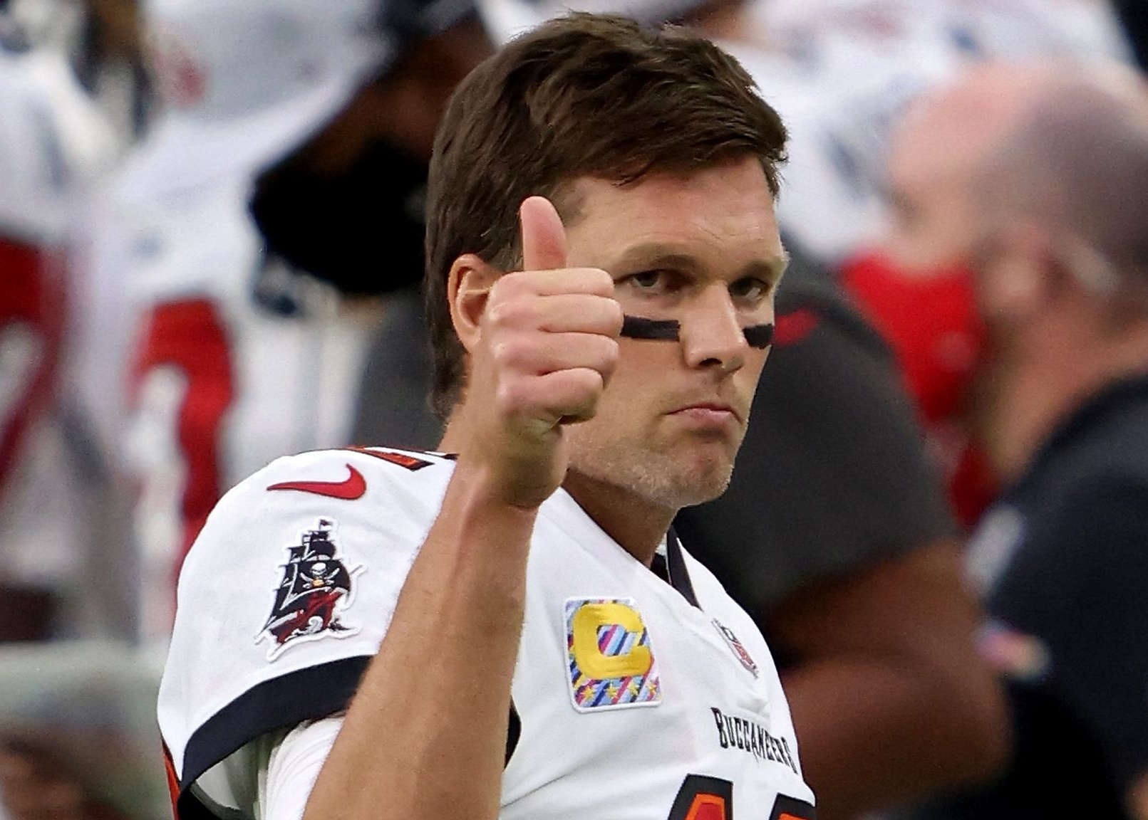 High Quality Tom brady thumbs up Blank Meme Template