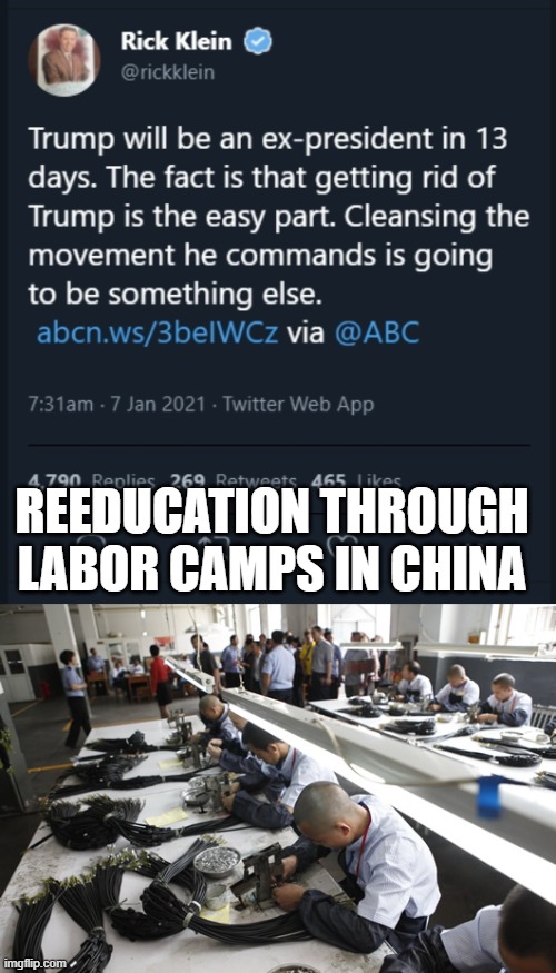 How democracy died in Hong Kong and Xinjiang | REEDUCATION THROUGH LABOR CAMPS IN CHINA | image tagged in ideology,cleansing | made w/ Imgflip meme maker