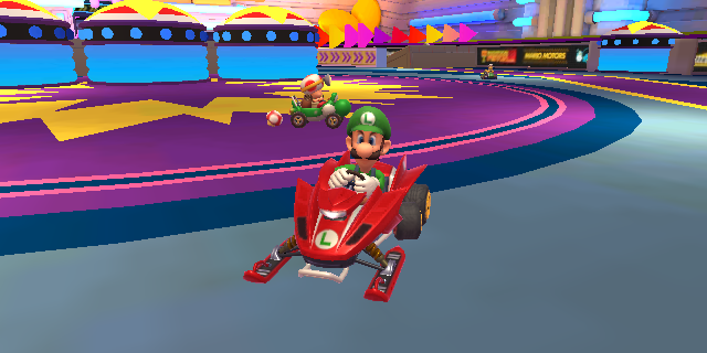 Luigi driving away from Blank Meme Template