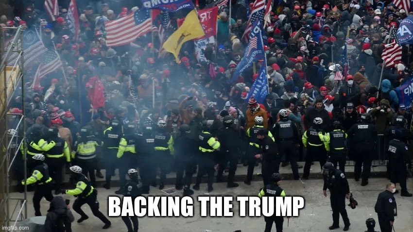 BACKING THE TRUMP | made w/ Imgflip meme maker