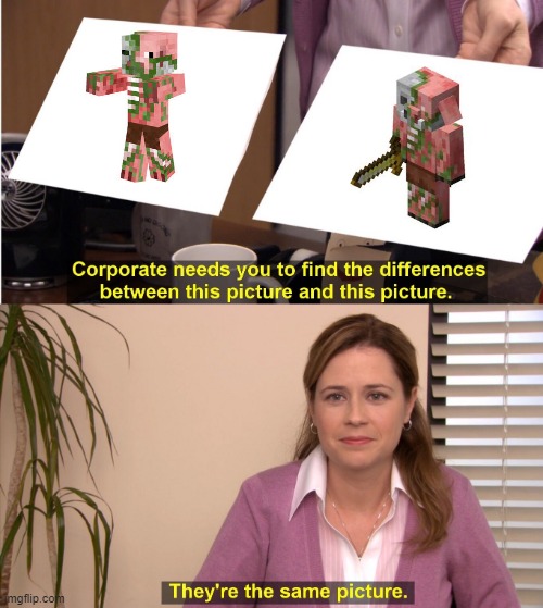 Minecraft | image tagged in memes,they're the same picture | made w/ Imgflip meme maker