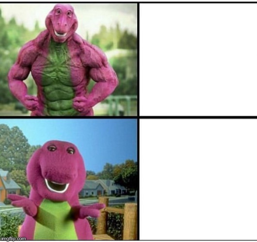Strong Barney Blank Meme Template
