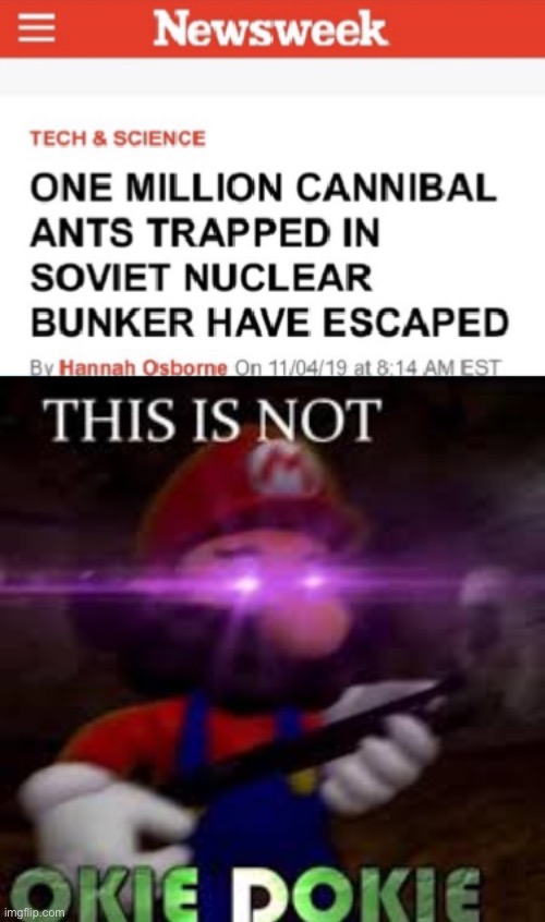 Not okie dokie | image tagged in this is not okie dokie,ants | made w/ Imgflip meme maker