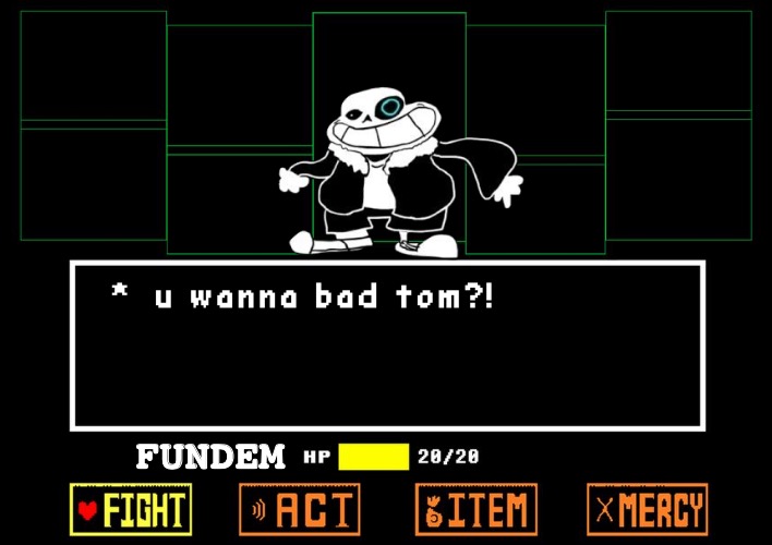 Blank undertale battle | FUNDEM | image tagged in blank undertale battle | made w/ Imgflip meme maker