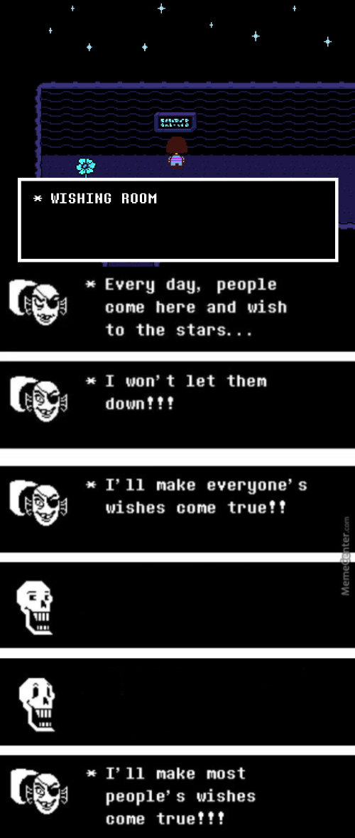 High Quality undyne wishes Blank Meme Template