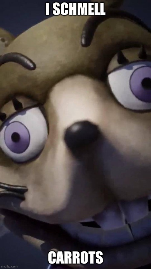 glitchtrap do be smelling his carrots tho- | I SCHMELL; CARROTS | image tagged in glitchtrap fnaf vr | made w/ Imgflip meme maker