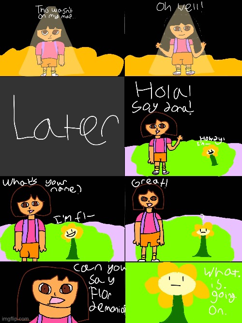 If Dora was in Undertale | image tagged in undertale,dora the explorer | made w/ Imgflip meme maker