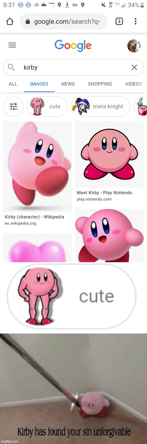 image tagged in kirby has found your sin unforgivable,kirby | made w/ Imgflip meme maker