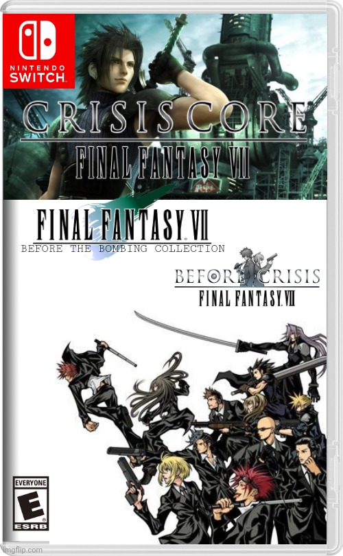 Final Fantasy VII: Before The Bombing Collection. I've just started to play Final Fantasy VII (Original) so of course I'd make o | BEFORE THE BOMBING COLLECTION | image tagged in nintendo switch,final fantasy vii,final fantasy 7,ff7,ffvii,final fantasy | made w/ Imgflip meme maker