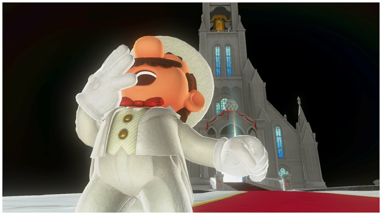 High Quality Super Mario Odyssey Mario shouting Blank Meme Template