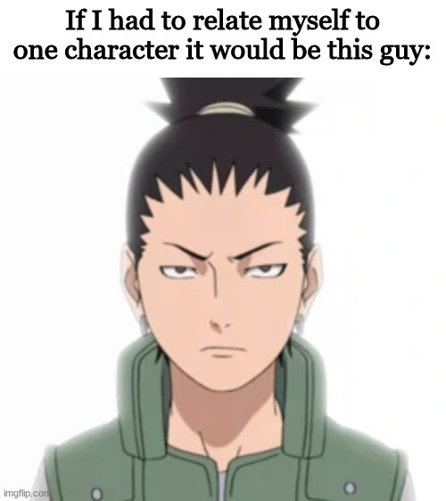 This is who I can relate too | If I had to relate myself to one character it would be this guy: | image tagged in blank white template | made w/ Imgflip meme maker