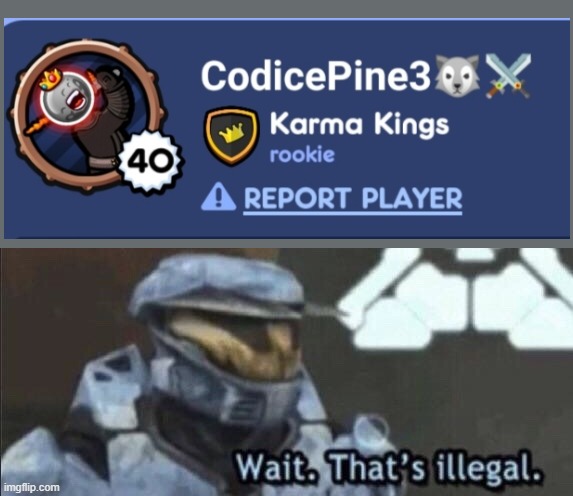 A Golf of Thrones team member appears in Karma Kings | image tagged in wait that s illegal,golf blitz | made w/ Imgflip meme maker