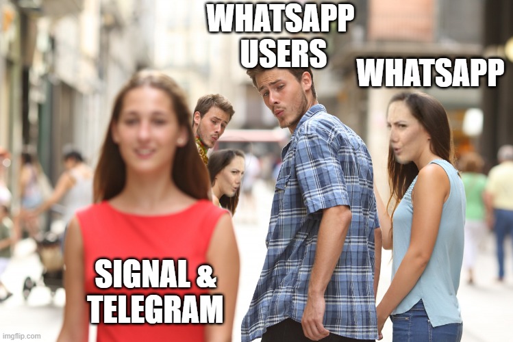 GG Whatsapp | WHATSAPP 
USERS; WHATSAPP; SIGNAL &
TELEGRAM | image tagged in love pentagon | made w/ Imgflip meme maker