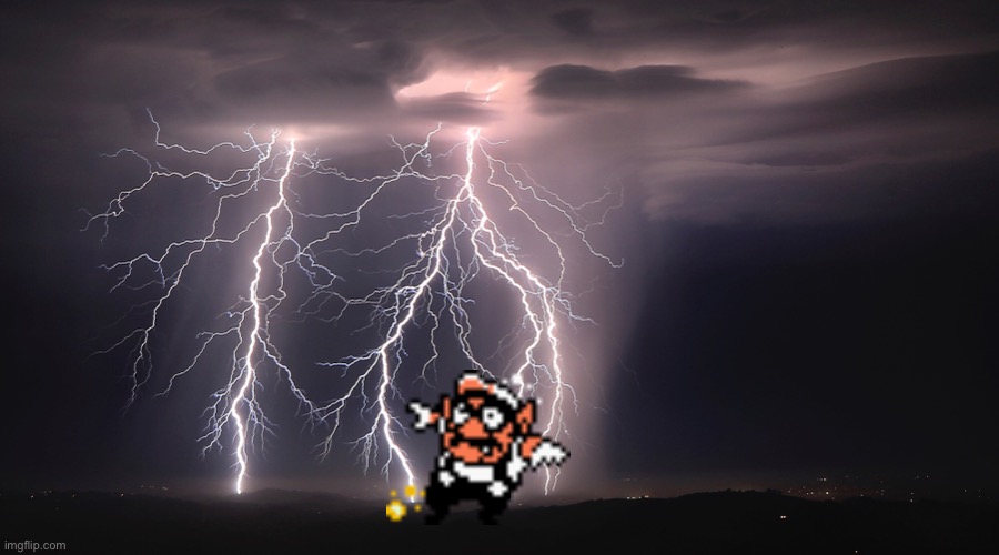 Wario dies from thunder.mp3 | made w/ Imgflip meme maker