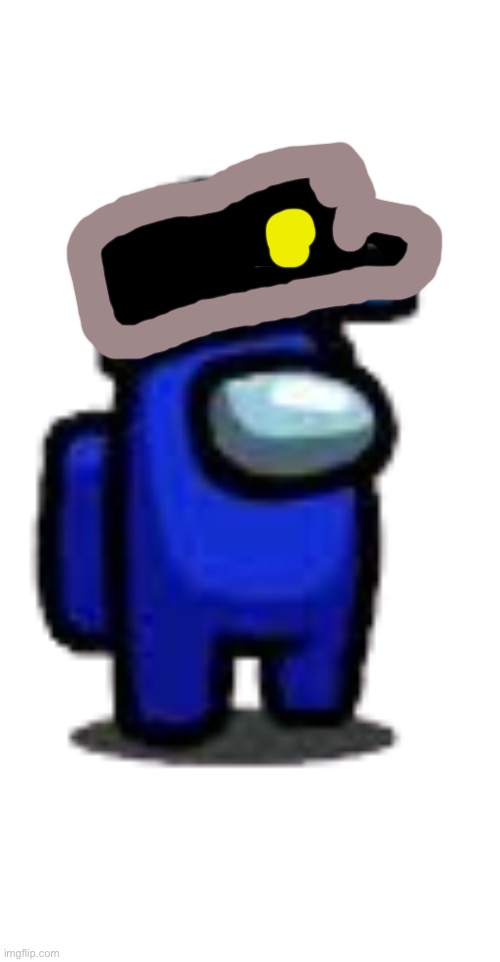 blue crewmate with police hat | image tagged in blue crewmate with police hat | made w/ Imgflip meme maker