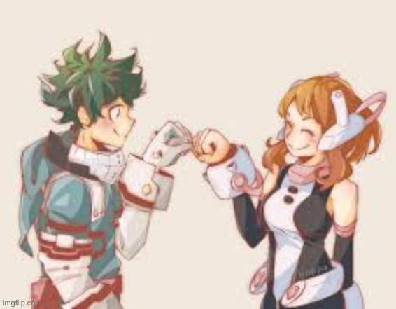 They're so cuuute *cries* I support other ships don't come at me in the comments please! | image tagged in izuocha,cute,bnha,bnha_ships | made w/ Imgflip meme maker