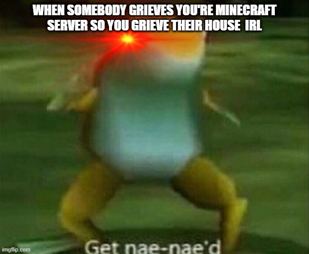 reality | WHEN SOMEBODY GRIEVES YOU'RE MINECRAFT SERVER SO YOU GRIEVE THEIR HOUSE  IRL | image tagged in minecraft | made w/ Imgflip meme maker