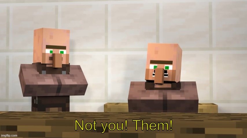 Not you! Them! Blank Meme Template