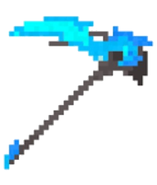 High Quality Blue pixel scythe Blank Meme Template