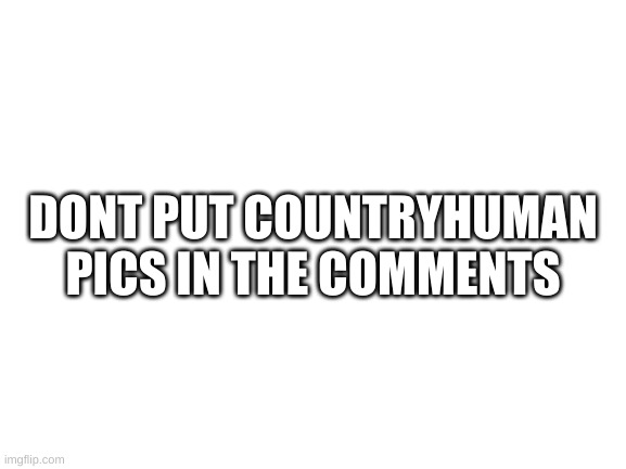 no | DONT PUT COUNTRYHUMAN PICS IN THE COMMENTS | image tagged in memes,funny,countryhumans,no | made w/ Imgflip meme maker