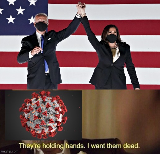 *clap clap* | image tagged in kamala harris,joe biden,hunger games,coronavirus | made w/ Imgflip meme maker