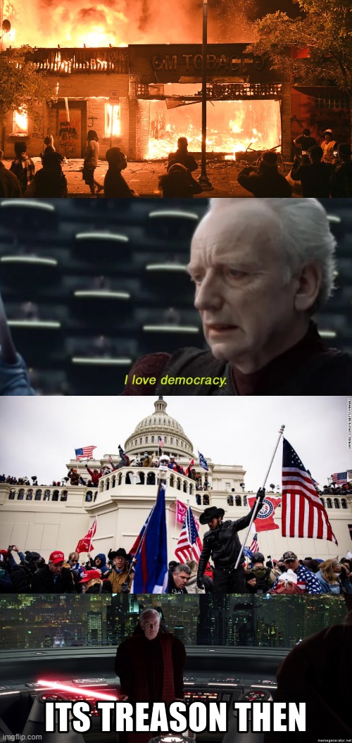 How the Tune Changes | image tagged in capitol hill,emperor palpatine,protest | made w/ Imgflip meme maker