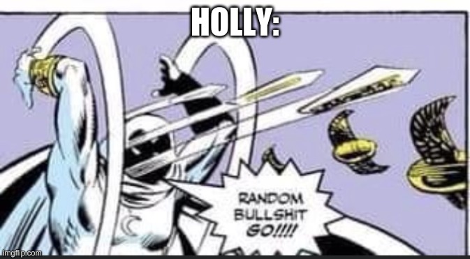Random Bullshit Go | HOLLY: | image tagged in random bullshit go | made w/ Imgflip meme maker