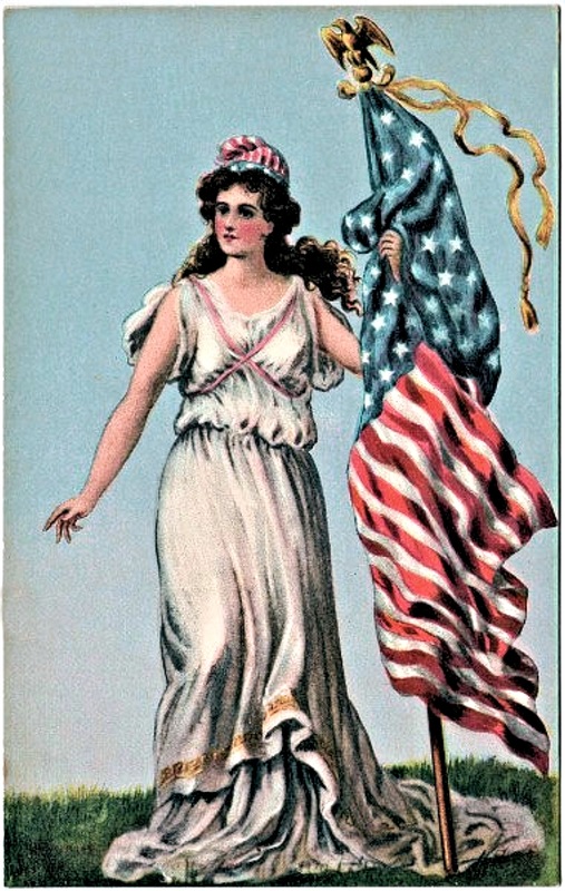 Lady Liberty Vintage Blank Meme Template